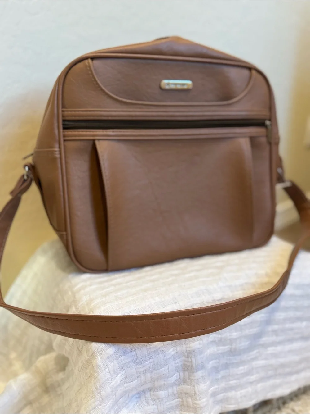 Vintage 1980s Samsonite Concord Shoulder Tote Bag Terra Cotta Travel Carry-On